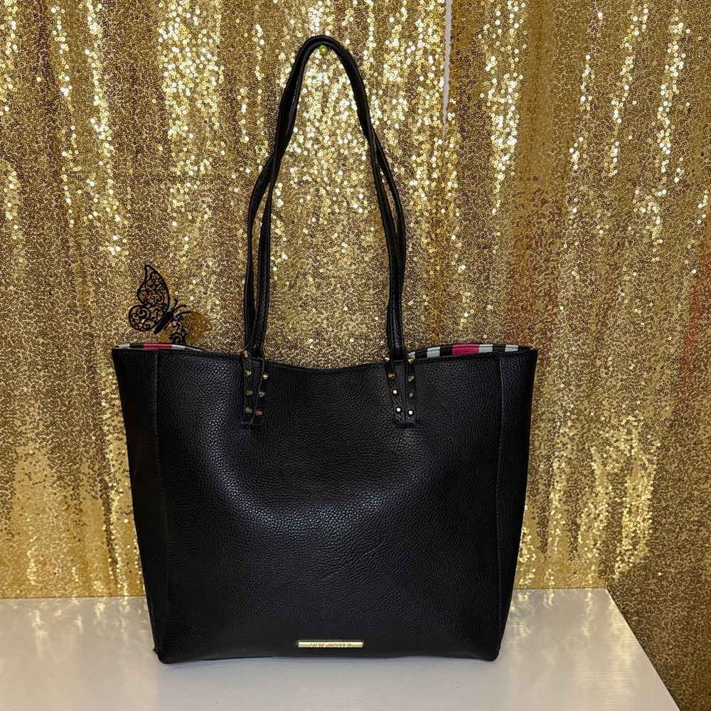 Steve Madden Black Tote with Gold Accents
